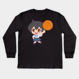 cute human Michiru Kids Long Sleeve T-Shirt